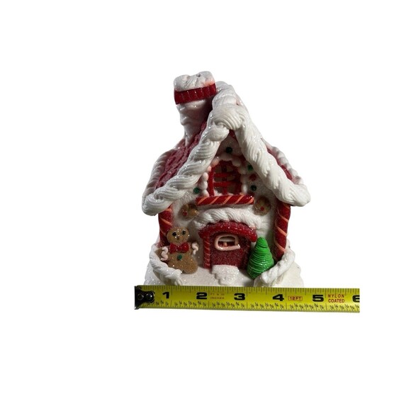 Gingerbread Light-Up House Christmas Decor Snow Glitter 6” Tall EUC - Picture 4 of 10